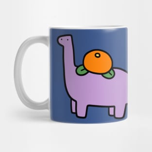 Orange Fruit Brontosaurus Mug